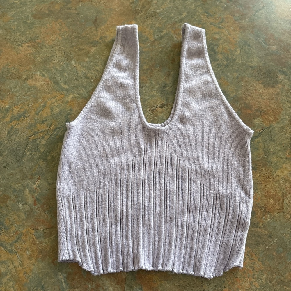 PacSun Lavender Ribbed Knit Tank Top